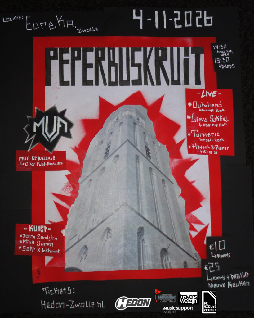 Peperbuskruit: Muf – Turmeric – Outahead (in Eureka Assendorperplein) in Zwolle